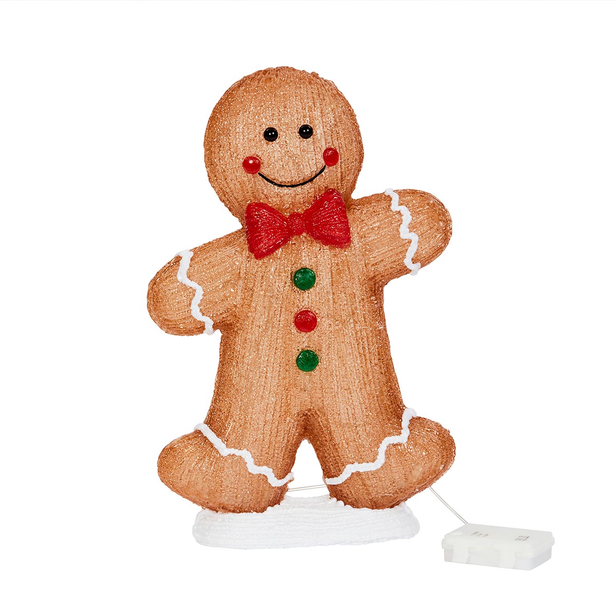 30cm Acrylic Gingerbread Man LED Battery Outdoor Christmas Decoration