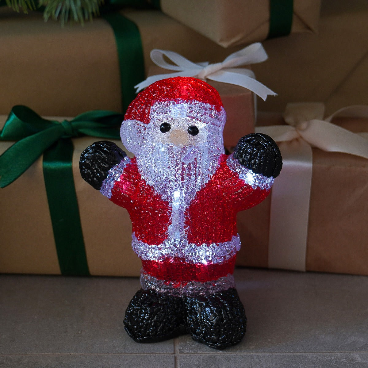 16cm Acrylic LED Santa Battery Christmas Light