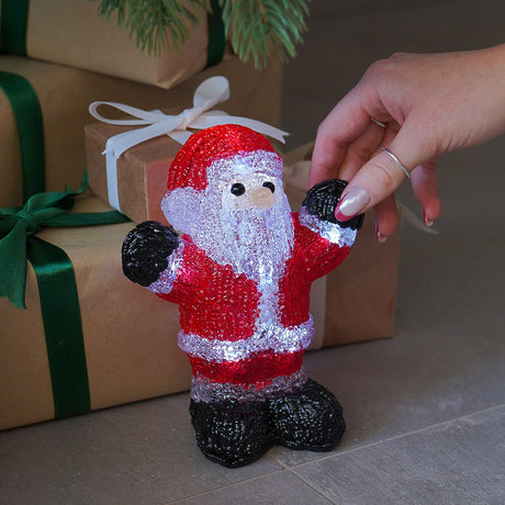 16cm Acrylic LED Santa Battery Christmas Light