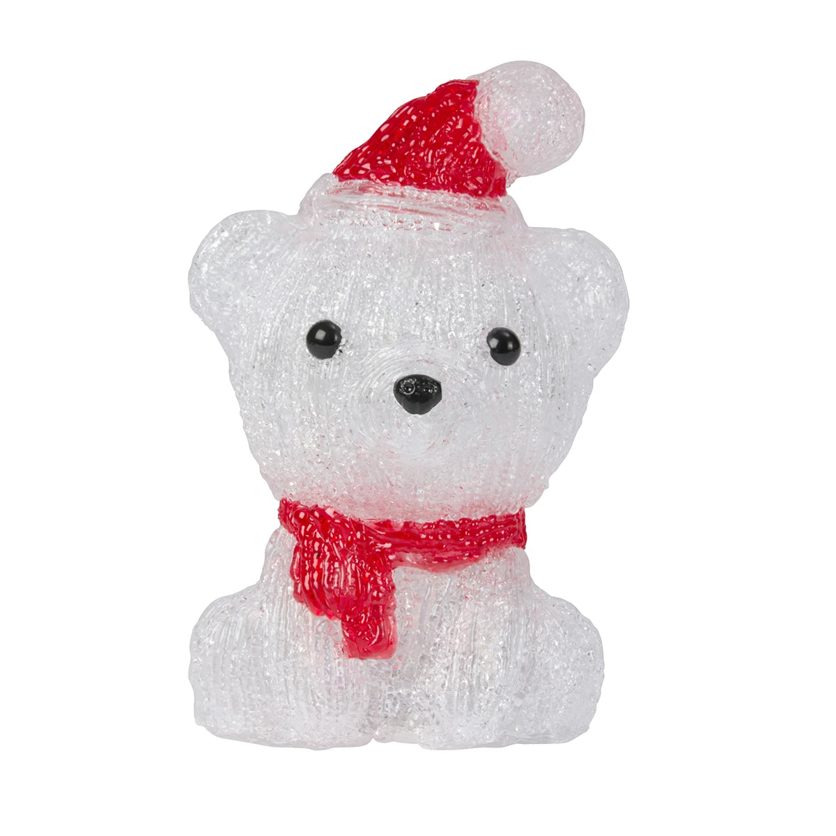 20cm LED Polar Bear Acrylic Christmas Figure Battery Operated Outdoor Decoration