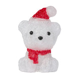 20cm LED Polar Bear Acrylic Christmas Figure Battery Operated Outdoor Decoration