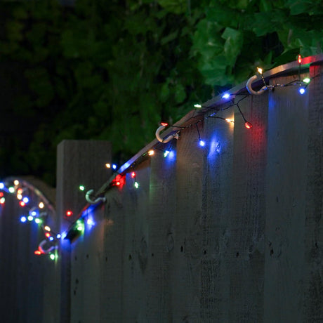 Indoor & Outdoor Firefly Decor Tree Lights on Green Wire, Multi Coloured LEDs