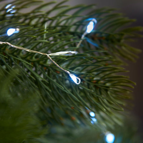 Indoor & Outdoor Firefly Decor Tree Lights on Silver Wire, White LEDs