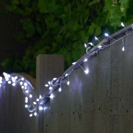 Indoor & Outdoor Firefly Decor Tree Lights on Silver Wire, White LEDs