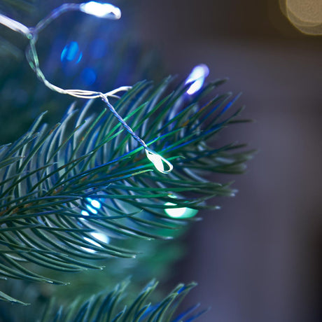 Indoor & Outdoor Firefly Decor Tree Lights on Silver Wire, Pastel LEDs