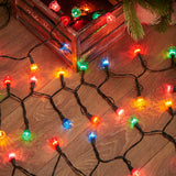 2.4m Canterbury Belles Multi Coloured LED Outdoor Battery Christmas Fairy Lights