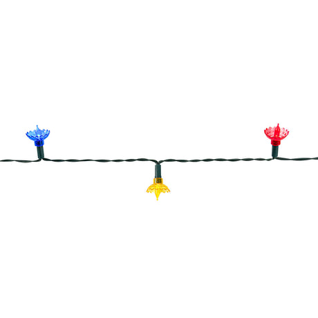 2.4m Traditional Pickwick Multi Coloured LED Outdoor Battery Christmas Fairy Lights
