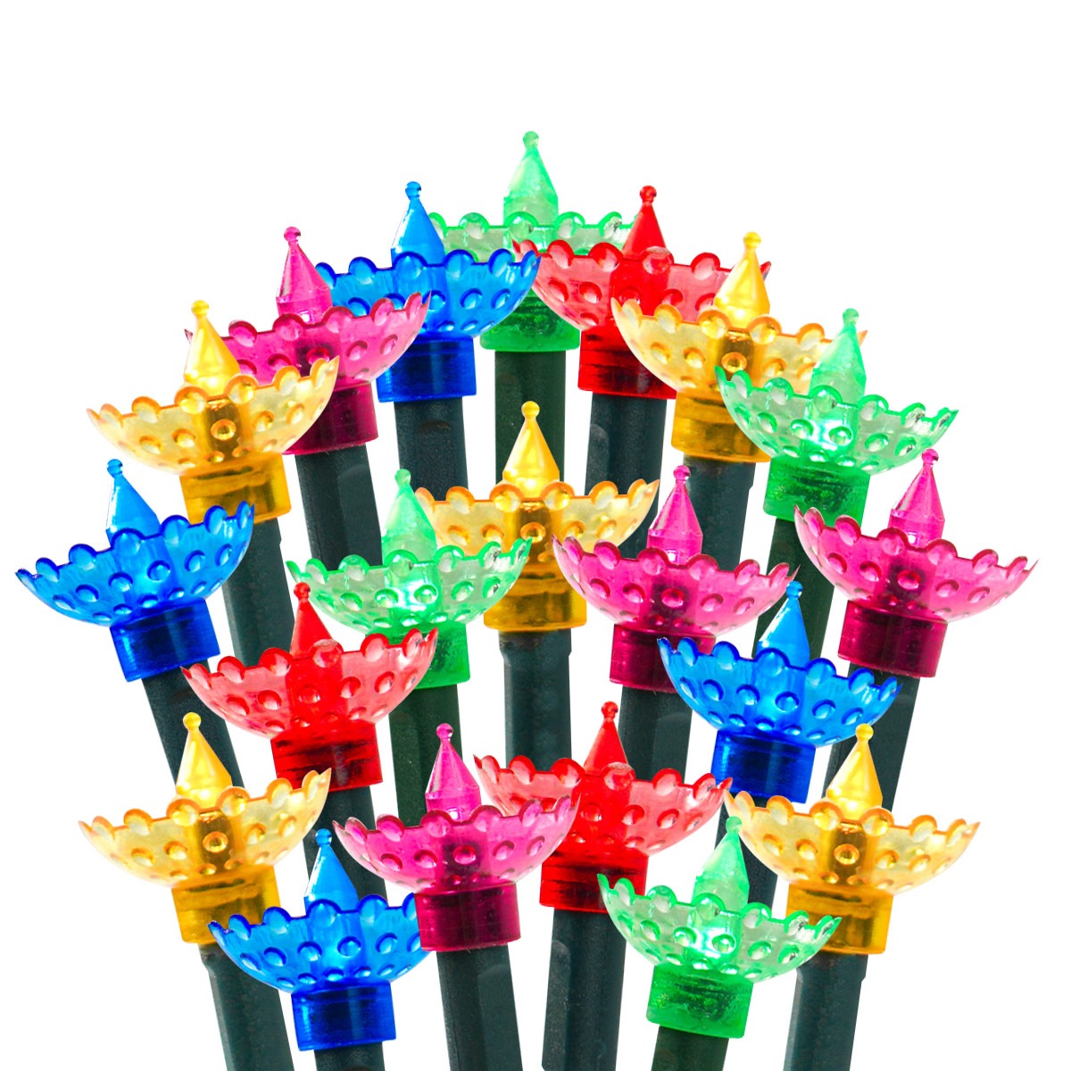 Traditional Pickwick Multi Coloured LED Outdoor Christmas Tree Fairy Lights