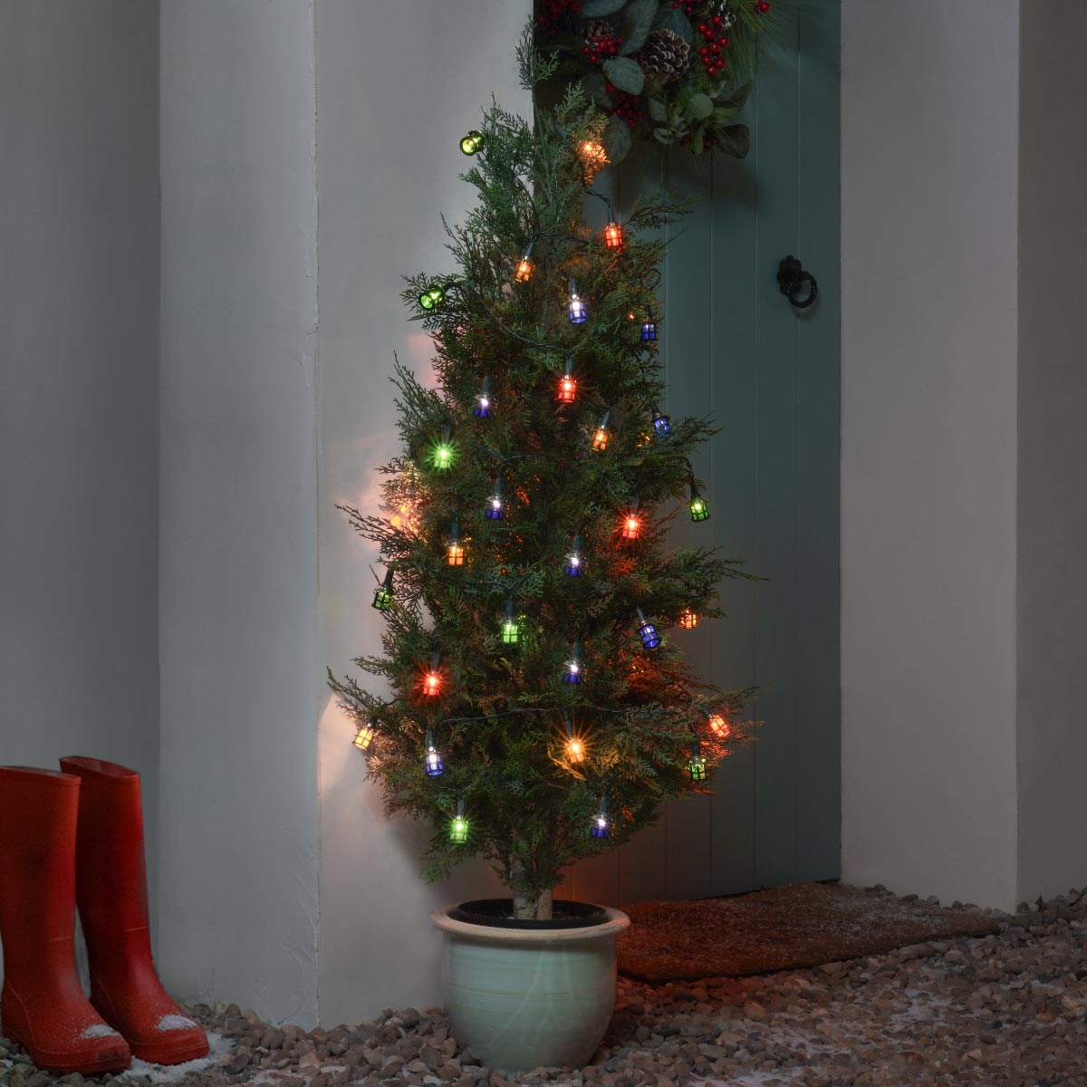 Traditional Victorian Multi Coloured LED Outdoor Christmas Fairy Lights