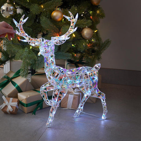 52cm Iridescent Stag Light up Reindeer