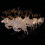 1.4m Dual Colour LED Outdoor Running Light up Reindeer