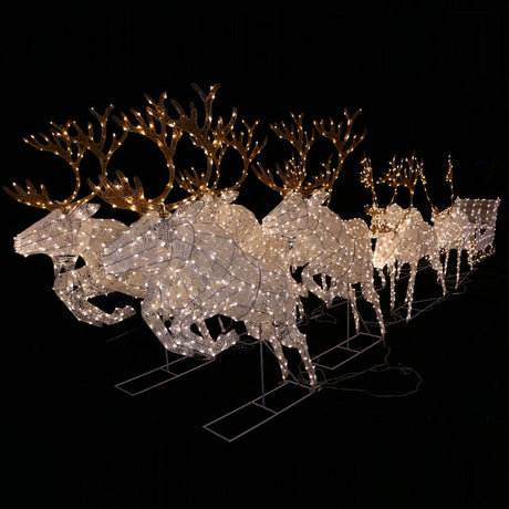 1.4m Dual Colour LED Outdoor Running Light up Reindeer