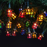20 LED Victorian Lantern Outdoor Christmas Fairy Lights Battery Operated 2.4m