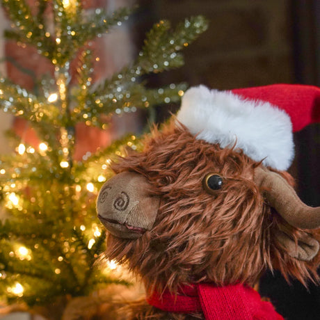 Plush Christmas Decoration Highland Cow Hairy Hector 33cm