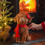 Plush Christmas Decoration Highland Cow Hairy Hattie 28cm