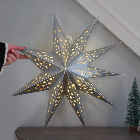 50cm Origami Battery LED Star Light Hanging Christmas Decoration