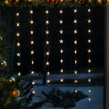Warm White Battery Star Curtain Light Christmas Window Decoration