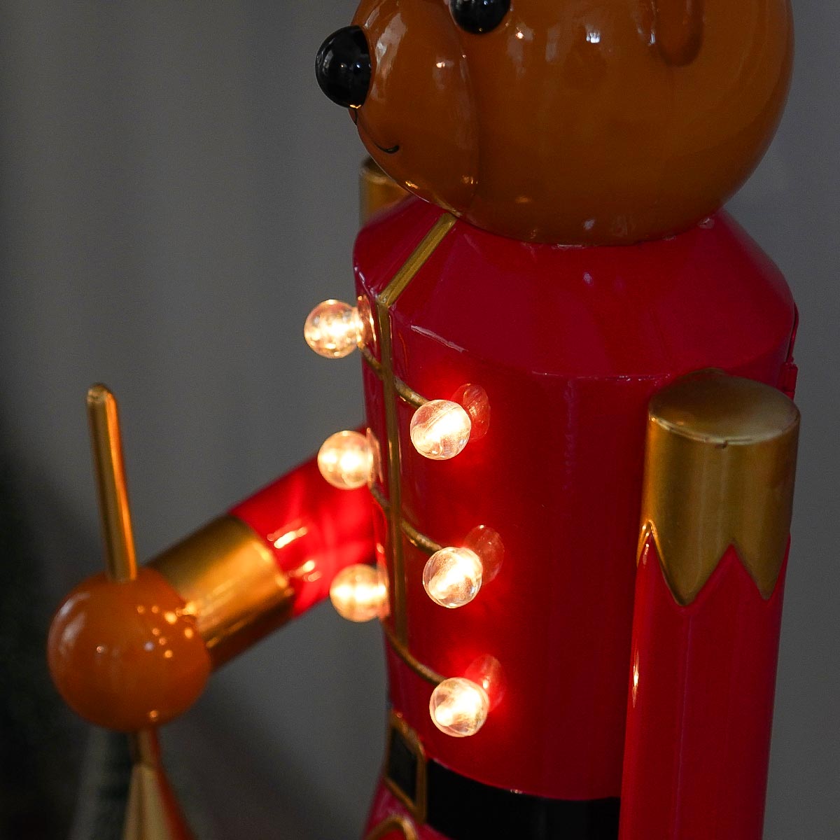 80cm Teddy Bear Nutcracker Battery Christmas Decoration
