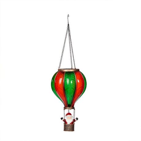 Battery Cool Flame Hanging Santa Balloon Lantern Christmas Light