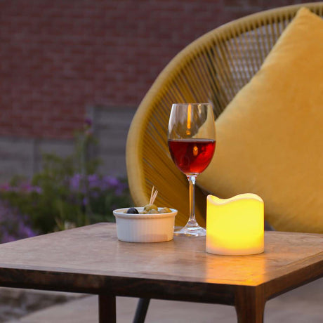 Battery LED Pillar Outdoor Candle 7.5cm
