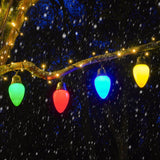 4 Large Cone Battery Outdoor Hanging Christmas Light