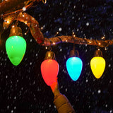4 Large Cone Battery Outdoor Hanging Christmas Light
