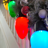 4 Large Cone Battery Outdoor Hanging Christmas Light