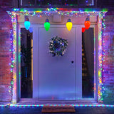 4 Large Cone Battery Outdoor Hanging Christmas Light