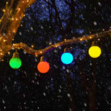 4 Large Bauble Battery Outdoor Christmas Hanging Light