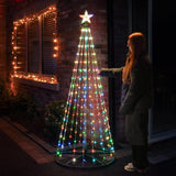 Colour Changing LED Flexi Wire Outdoor Christmas Tree with Remote Control