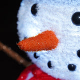 Outdoor Collapsible Snowman with Scarf, White LEDs