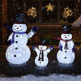 Set of 3 Outdoor Collapsible Snowman Family Figures