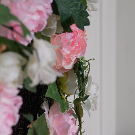 40cm Peony Whirl Spring Wreath