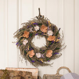 33cm Viola Whirl Spring Wreath