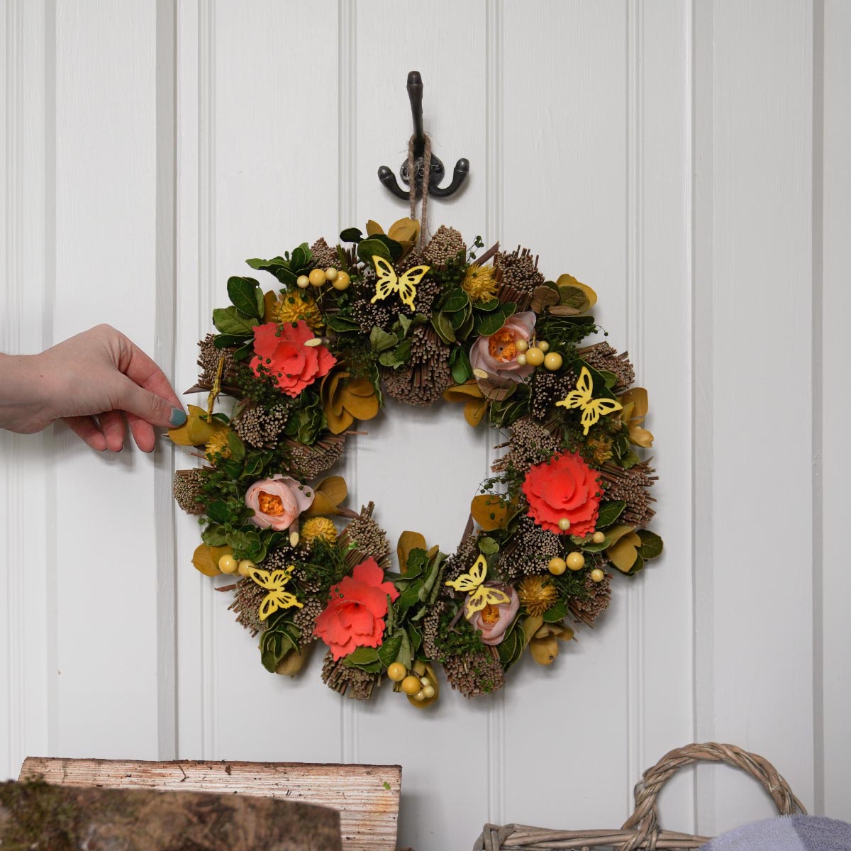 35cm Summer Whirl Spring Wreath