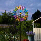 Butterfly Solar Wind Spinner Stake Light 2.1m