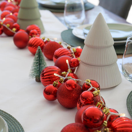 2.2m Battery LED Bauble Cluster Christmas Garland