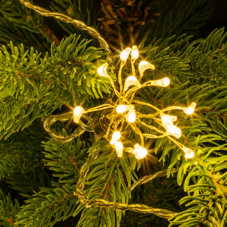9.5m Warm White Starburst Outdoor Christmas Fairy Lights