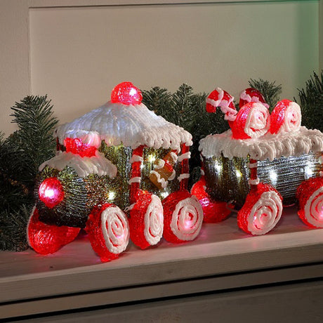 60cm Acrylic Train and Carriage Christmas Figure