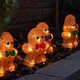 5 Gingerbread Men Acrylic Outdoor Christmas Decoration