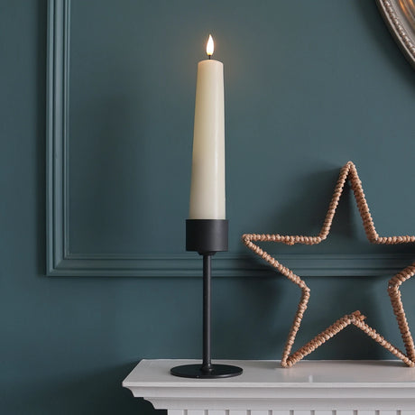 Ember™ Taper Ivory Candle and Holder