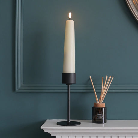 Ember™ Taper Ivory Candle and Holder