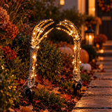 Pack of 2 Halloween Skeleton Battery Hand Stake Lights