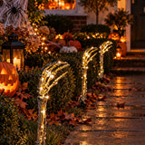 Pack of 2 Halloween Skeleton Battery Hand Stake Lights