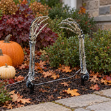 Pack of 2 Halloween Skeleton Battery Hand Stake Lights