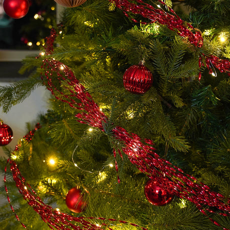 Light up Christmas Tinsel Tree Decoration Battery Operated