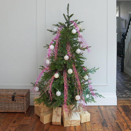 Light up Christmas Tinsel Tree Decoration Battery Operated