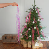Light up Christmas Tinsel Tree Decoration Battery Operated