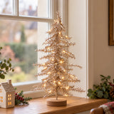 Tinsel LED Mini Christmas Tree Battery Operated