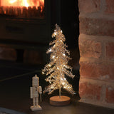 Tinsel LED Mini Christmas Tree Battery Operated